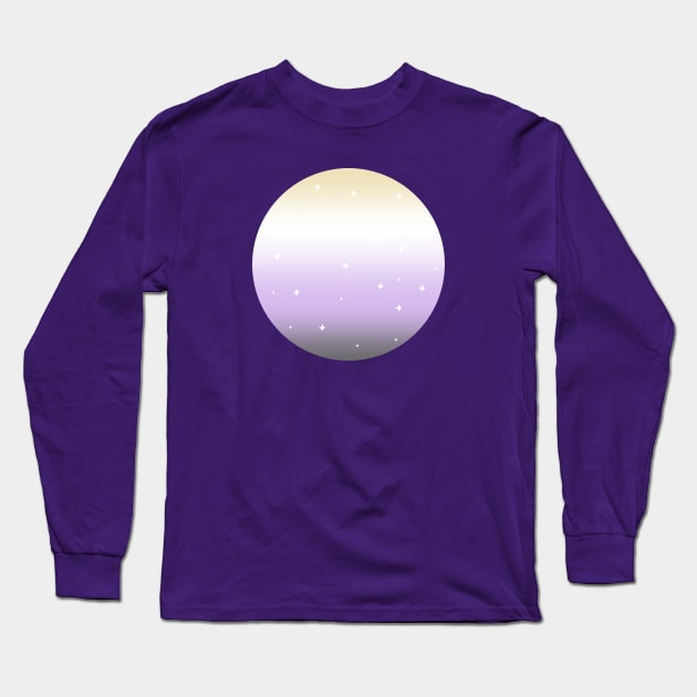 Starry Night Nonbinary Pride Long Sleeve T-Shirt by SimplyPride